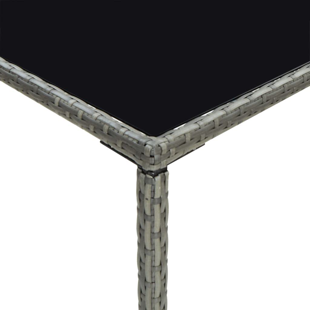 vidaXL Set da Bar da Giardino 5 pz con Cuscini in Polyrattan Grigio