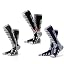 3 Pairs x Medium Socks (Black + Gray + Blue)