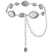 Sibba Damen Ketteng&uuml;rtel Taillenkette Silber Waist Chain Bauchkette H&uuml;ftkette G&uuml;rtel Punk Gotische Verstellbare Metall Kette Halloween K&ouml;rperschmuck Taillenschmuck f&uuml;r Frauen M&auml;dchen Kleider Jeans
