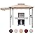 FAB BASED 5x8 Grill Gazebo, Outdoor BBQ Grill Patio Canopy with Extra Shadow & LED Lights, Barbeque Gazebo Canopy (Cream)