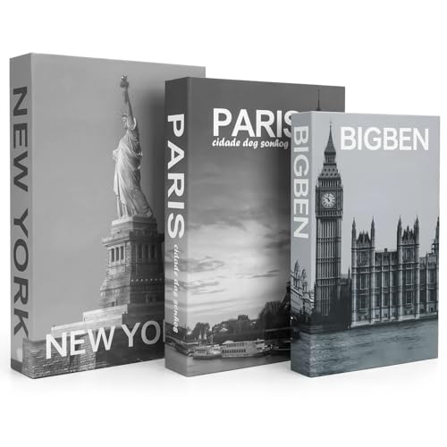 3 Pezzi Set Libri Decorativi, Libri Decorativi Arredamento di Moda per l'Arredamento della Casa, Libri Finti Pieghevoli e Impilati per Decorazione Domestica, Libreria e Tavolino da Caffè (Stile2)