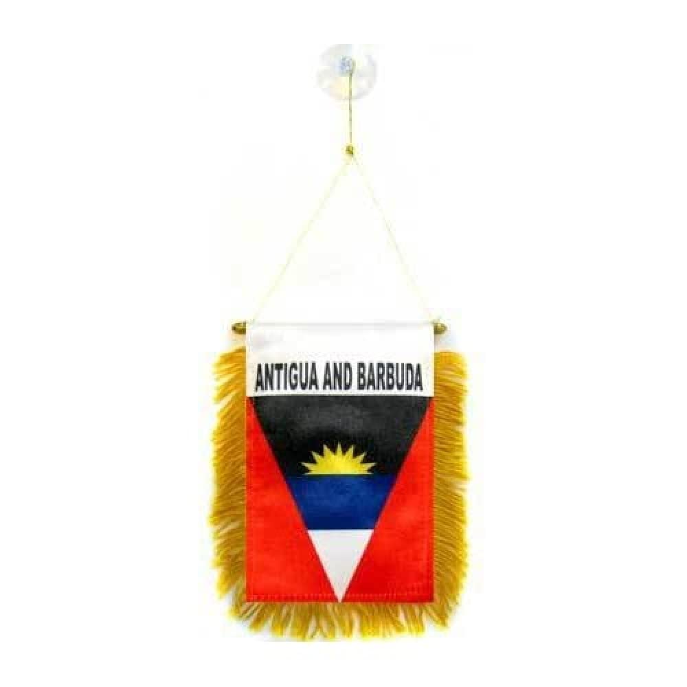 AZ FLAG Antigua and Barbuda Pennant 4x6 in 100D Polyester Suction Cup