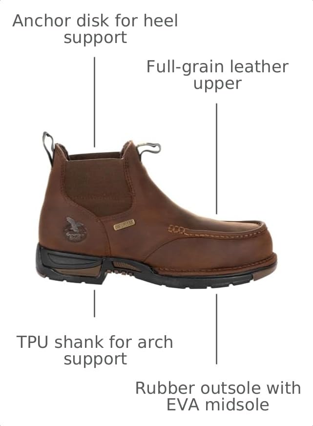 Image of Georgia Boot Unisex Adult Athens Chelsea Waterproof Work Boots