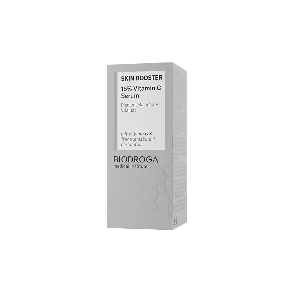 BIODROGA Medical Institute Skin Booster serum 15% witaminy C 15 ml – serum do twarzy, do pielęgnacji skóry, przeciwutleniacze, bez parabenów, bez silikonu, testowane dermatologicznie