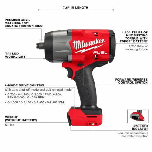 Milwaukee M18 Fuel High Torque Impact Wrench