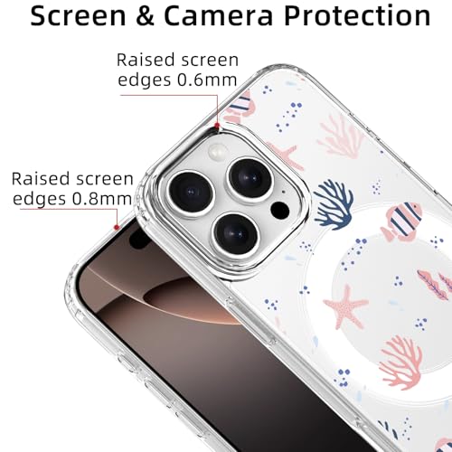 Coque iPhone 15 Pro Max compatible aimant ocean transparente fille - 4