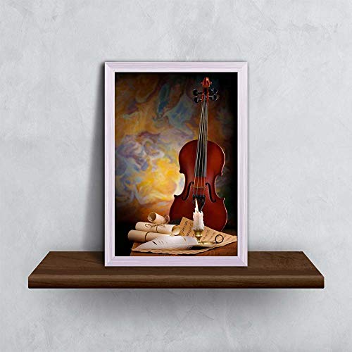 Image of ArtzFolio Antique Music Tabletop Painting White Frame 8 x 11.3 inch (20 x 29 cms)