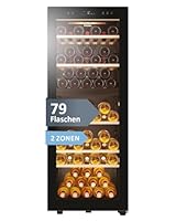 Haier Weinkühlschrank 50 SERIE 5 HWS79GDG I Weinklimaschrank für 79 Flaschen I Neue Technologie für beste Lagerung I Weinkühlschrank 2 Zonen, UV-Glastür & 5 Holzregalen I Wine Fridge vibrationsarm
