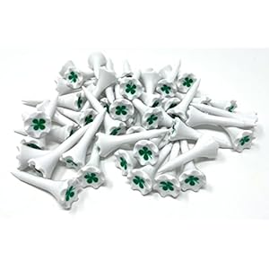 NorthPointe 1 ½” Plastic Golf Tees – Short Tees for Irons, Par Threes, Hybrids, and Driving Range – Pack of 50 or 100 Bulk in High Visibility White Durable Plastic