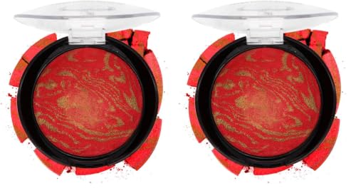 Image of FASHION COLOUR Waterproof Tera Cotta Blusher | Long Lasting, Lightweight Makeup Blusher for Face | Excellent Blending Powder | Creamy | 16g | Shade 01 (Pack of 2)