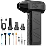 Compressed Air Duster-130000RPM Electric Air Duster, 3-Gear Adjustable Super Power Electric Air Duster, Mini Cordless Violent Turbo Fan Blower, Dust Blower for Computer, House, Outdoor and Car