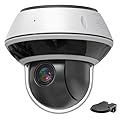 4K 8MP Mini PTZ Dome PoE IP Camera Outdoor Pan Tilt 5X Optical Zoom, 2.7-13.5mm Motorized Varifocal Lens, H.265, Ceiling/Wall Mounting, Compatible with Uniview NVR, NDAA