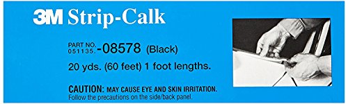 3M Strip Calk, 08578, 1 ft Strips, Black, Soft Butyl Rubber, Permanent Elasticity, Joint Filling, Trunk Seams, 60 Pack