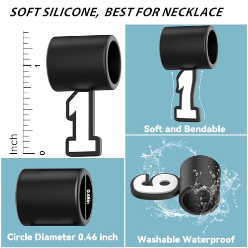image for Willtok Number - 1 Pendants for Baseball Necklace, Pick Your Number -1