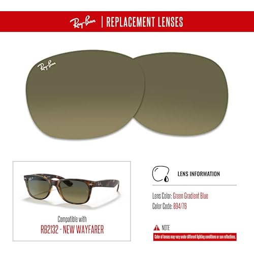 NEW RB2132 New Wayfarer Polarized Replacement Lenses For Men For Women+BUNDLE with ACCESSORY EYEWEAR KIT3