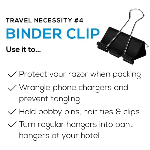 Image of OWLKELA 40 Pcs Binder Clips, 1.6 inch, Black | Large Paper Clamps, Paper Binder Clip, Ideal for Office, Home and School Supplies