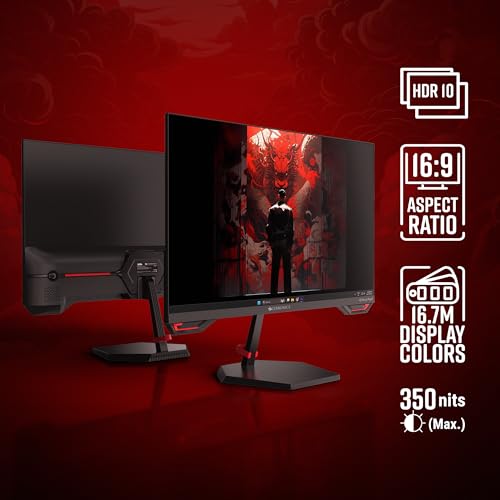Image of Zebronics S27A 27 inch inch (68.5 cm) Gaming Monitor, 220Hz Refresh Rate, Fast IPS Display, HDMI, DP, FHD 1920x1080, 350nits Brightness, Built-in Speakers, ZGame Aid, Adaptive Sync, Bezel-less, Wall Mountable