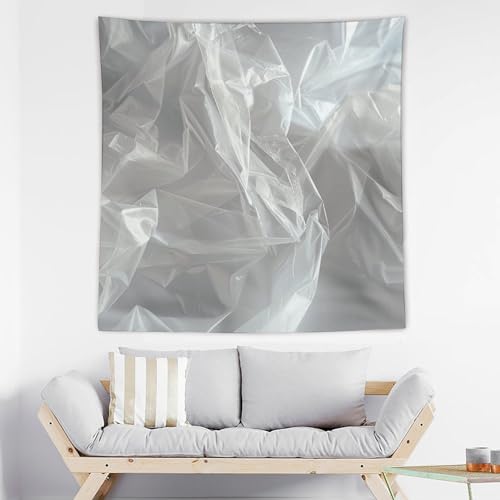 Tapisserie murale esthétique pour chambre ado avec motif sac plastique