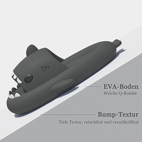 Image of XPKWS Shark Slides for Women and Men Unisex Cloud Slippers Adult Novelty Beach Sandals with Thick Sole