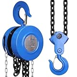 Pallit Flaschenzug 5000 kg Tragkraft CHAIN-L Kettenzug mit 2,5 m langer Stahlkette Robuster Seilzug mit 360° drehbarer Haken, Mechanischer Lastbremse und Rücklaufsperre Kettenzug Kettenflaschenzug