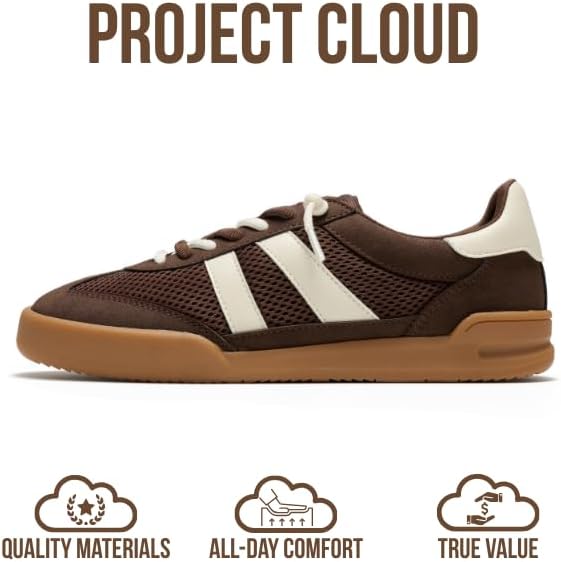 Project Cloud 100% Genuine Leather Casual Sneakers for Women - Memory Foam Insoles Lace-Up Womens Shoes & Lightweight Women's Fashion Sneakers - Slip On Shoes for Women Footwear (Verdy) - Image 3