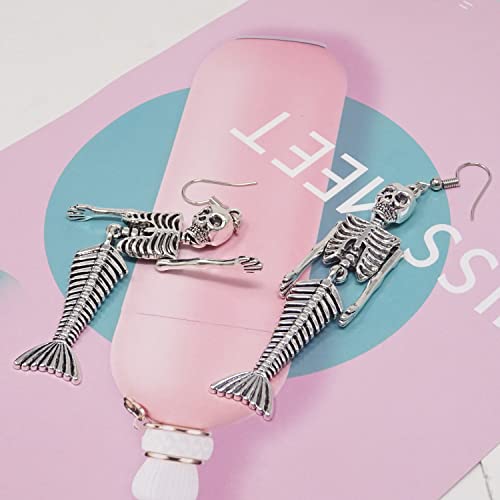 Honbay Alloy Mermaid Skeleton Earrings Halloween Earrings Fashion Dangle Earrings4