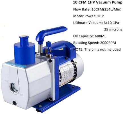 Bomba de vacío para aire acondicionado 10 CFM 1 HP doble etapa miniatura 2