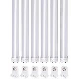Hyolity 4' T8 T10 T12 18W LED Tube Light [40W Fluorescent Equivalent] 2160lm 5000K Frosted Lens Cover Single-End Powered Fluorescent Tube Retrofit Replacement DLC Qualified-Pack of 6