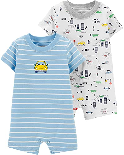 Carter's Baby Boys 2-Pack Snap-Up Rompers (Cute Cars, 3 Months) #TOP20