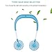 Hands-Free Neckband Fan,Hand Free Personal Fan,Headphone Design Wearable Portable USB Rechargeable Neckband Mini Fan (3 Speeds, 5-10 Working Hours) Blue
