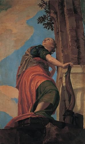 Tableau d'art abstrait Paolo Veronese pour habiller un mur de salon vide 60x90