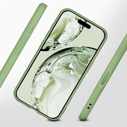 Coque silicone iPhone 17 OneFlow vert avec protection caméra arrière