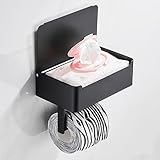 Atención al detalle: cada esquina está pulida para que no dañe las manos ni las cosas. El borde del soporte para papel higiénico con estante se realza y ensancha, y el diseño de la mesa se puede usar para colocar artículos personales, como teléfonos móviles, cajas de cigarrillos, llaves, etc.