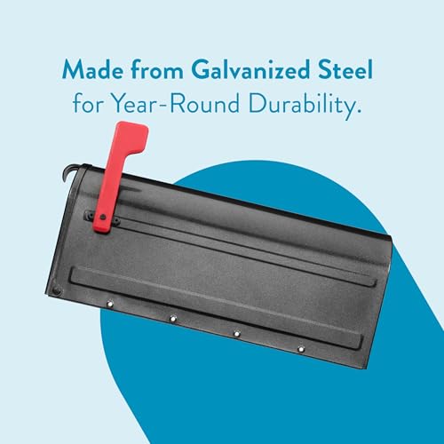Image of ARCHITECTURAL MAILBOXES 7600P-10 MB1 Mailbox, Medium, Pewter | Galvanized steel build for outside with rust-resistant powder-coat finish and a magnetic door closure. USPS approved.