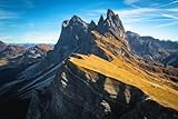 adrium Póster de 80 x 50 cm: una de las crestas más pintorescas y visitadas de los Alpes, Seceda, Dolomitas, Italia, Europa (209229103)