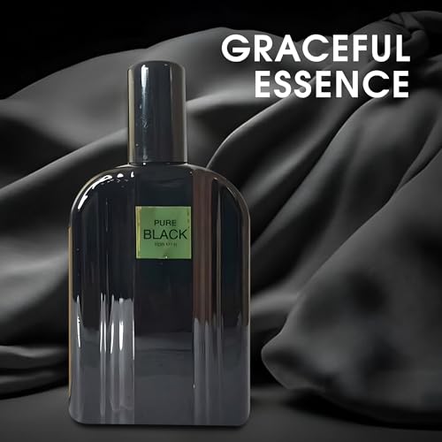 Image of AFLUXE Men Perfume Pure Black Cologne For Men Natural Spray Masculine Scent Wonderful Fragrance Gift Eau De Parfum For Daily Use 3.4 Fluid Ounce