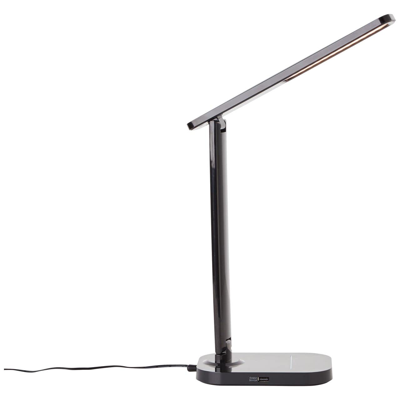 Błyszczący | Vicari czarna lampa stołowa LED, 1 x wbudowana dioda LED, 6 W, (450 lm, 3000-6100K)