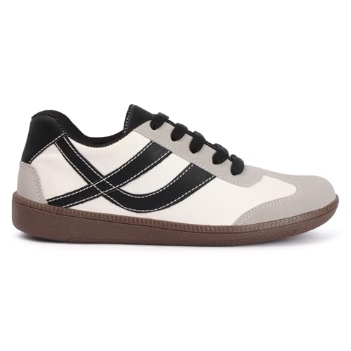 Image of PrasKing Women's Sneakers | Cushioned Non-Slip Grip Sole| Trendy & Stylish Modern Sneakers | Everyday Wear for Walking, College & Outings
