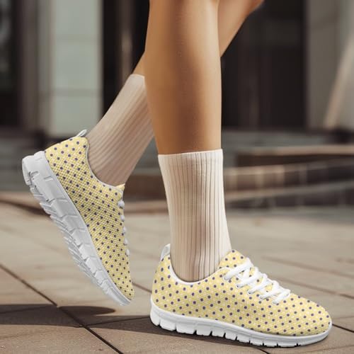 SYtrade Sneakers for Womens Lace Up Running Tennis Shoes White Sole3