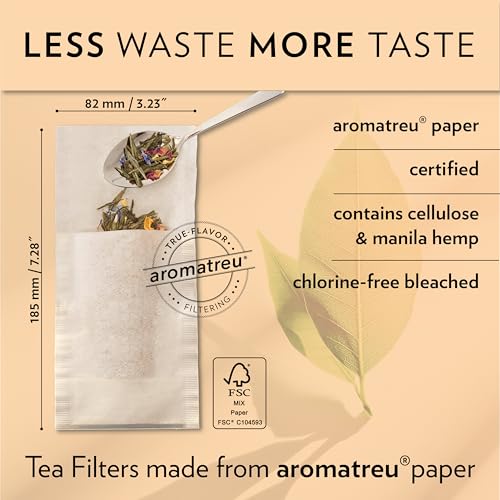 Finum 100 Tea Filters, Large, White