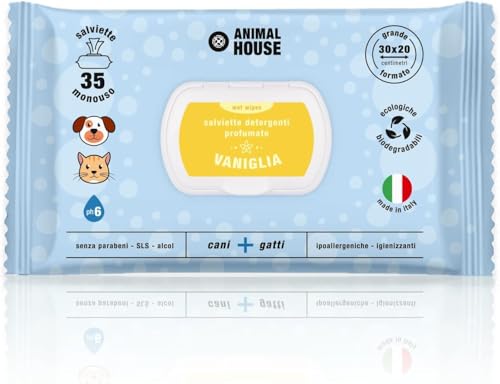 Animal House Salviette Profumate 35 PZ: Salviette Umidificate Ipoallergeniche e