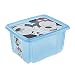 Produktbild keeeper Micky Aufbewahrungsbox mit Deckel, Dreh- und stapelbar, Für Kinder, 24 l, Paulina, Transparent Blau