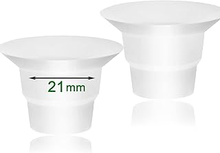 21mm Silicone Flange Inserts Compatible with Elvie Stride Lansinoh Medela for Spectra Insert Willow go TSRETE Momcozy S9 S12 Bellababy Maymom Pump Parts Reduce 24-25mm Elastic Nipple to 21mm