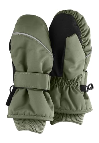 Sterntaler Fäustlinge mit Daumen, Thinsulate-Inlet und Klettverschluss, wasserdicht - Unisex Accessoires für Babys & Kleinkinder - warm und funktional - Handschuhe - mattgrün, Gr. 5