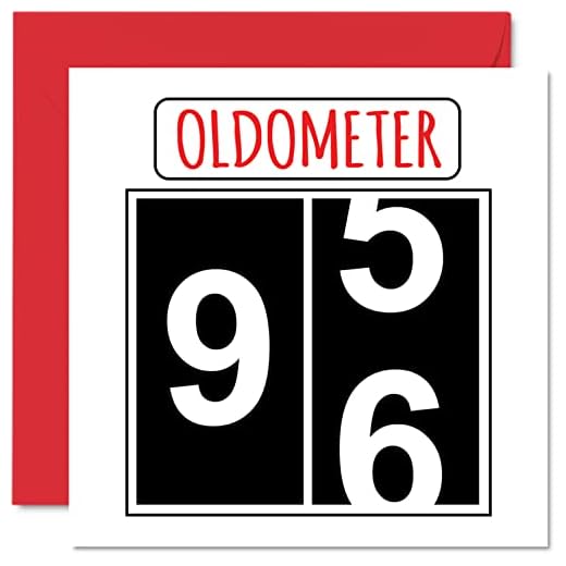 Divertidas tarjetas de cumpleaños 96 para hombres y mujeres, olómetro, tarjeta de feliz cumpleaños para bisabuelo, abuelita, tarjetas de felicitación de 145 mmx145 mm, tarjeta de cumpleaños 96