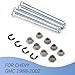 UGSHY Pack-16 Car Door Hinge Pin Set, Durable Bushing Repair Kit with E-Ring Clamp, Automobile Modification Accessories, Compatible with Chevrolet GMC (Silver)