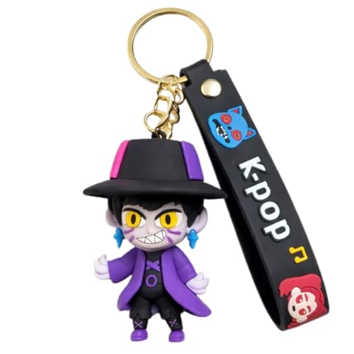 Image of Wanna Party Kpop Demon Hunters Cartoon Keychains, Jinu Keychain for Boys and Girls, Cute Backpack Key Chain Accessories Wristlet chain Return Gift Items for Boys & Girls