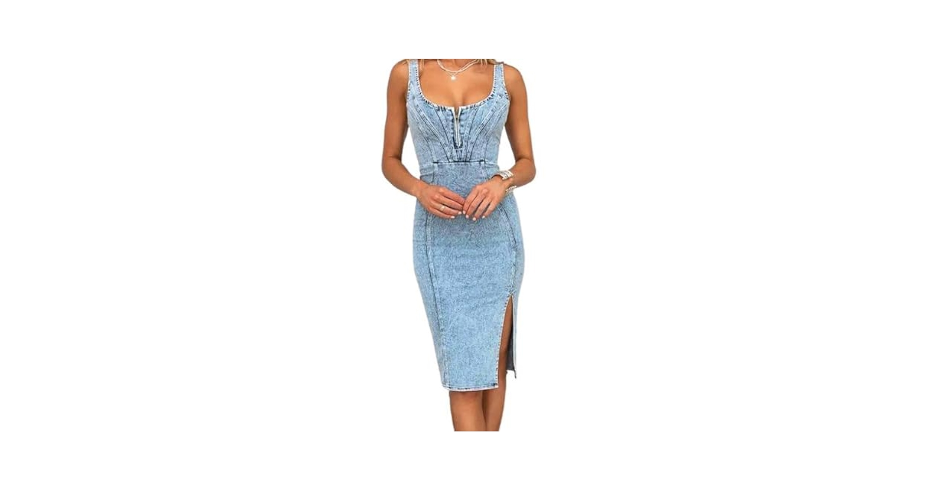 ワンピース GIVENCHY SS25 Denim dress (BW22AU5YCE 420) Amazon.com: utcoco Denim Dress for Women Sleeveless Side