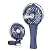 HandFan Handheld Misting Fan with 7 Color LED Nightlights Portable Mist Fan 180° Foldable USB/Battery Operated Mister Fan Rechargeable Water Spray Fan for Party Travel Wedding (Royal Blue)