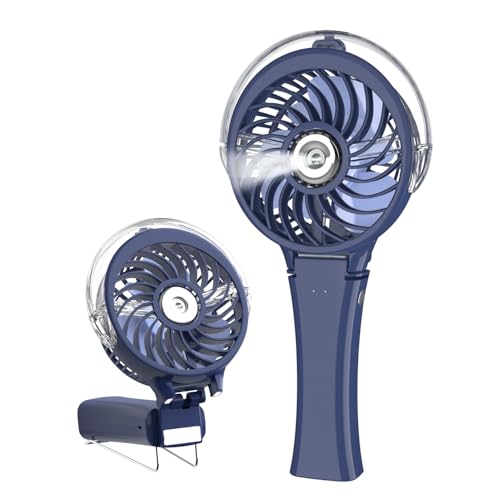 HandFan Upgraded Portable Handheld Misting Fan, Rechargeable Personal Mister Fan, Spray Water Mist...